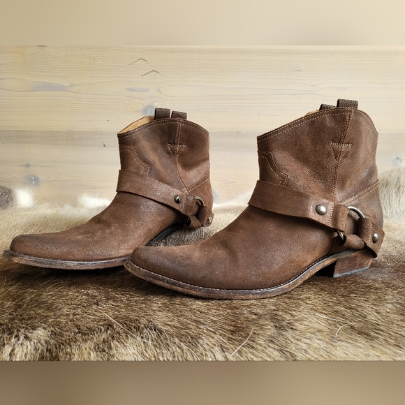 Materia Prima by Goffredo Fantini Italian Sueded Leather Western Ankle Boots 39 - Picture 5 of 15